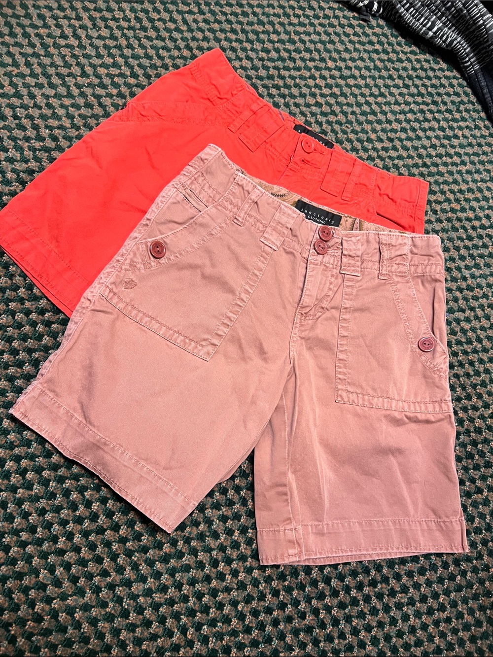Sanctuary Bundle Bright Red and Rose Women's Bermuda Shorts